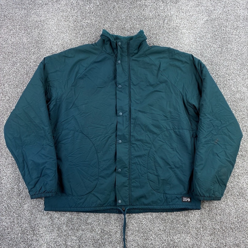 Mountain‎ Hardwear Hicamp Shell Jacket Women's XL Teal Blue Zip Fleece Insulated